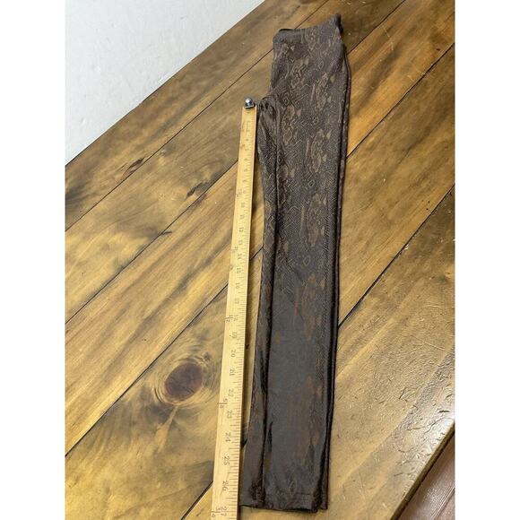 Spanx Leggings Womens Small Brown Faux Leather Snakeskin Print Casual Ladies - Picture 10 of 10